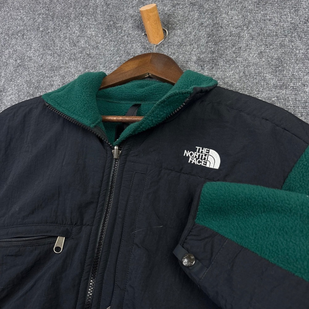 The North Face Denali Fleece Jacket Mens M Green Black Vintage Made in USA 0672
